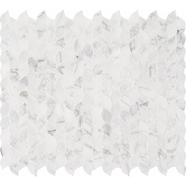 Msi Calacatta Blanco 12 In. X 13 In. X 10 Mm Polished Marble Mesh-Mounted Mosaic Tile, 10PK ZOR-MD-0125 - main